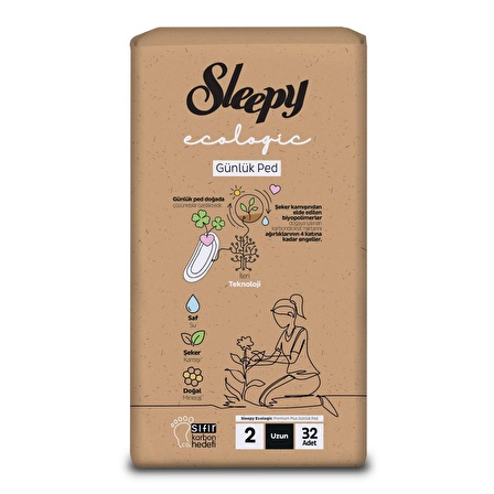 Sleepy Ecologic Premium Plus 32'li Günlük Ped